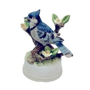 Sun Fashion Gift Ware By Kimco Porcelain Blue Jay Figurine